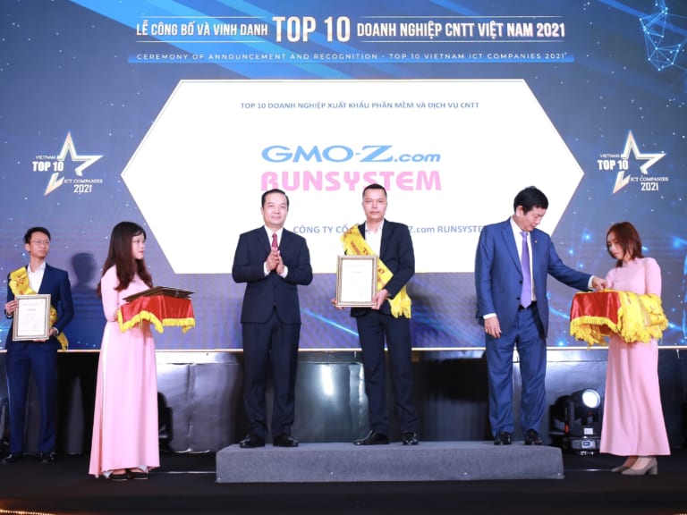 Cú đúp của GMO-Z.com RUNSYSTEM tại giải thưởng “TOP 10 Doanh nghiệp CNTT Việt Nam 2021”
