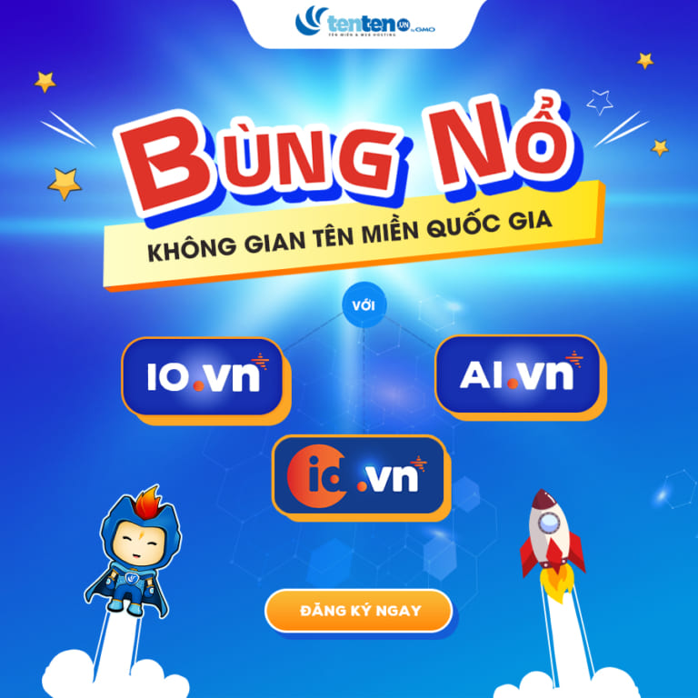 Bùng nổ tên miền quốc gia mới: .IO.VN, .AI.VN và .ID.VN